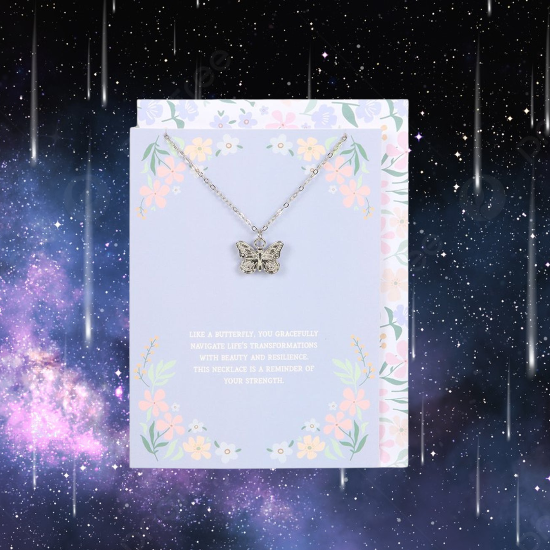 Butterfly Necklace on Greeting Card