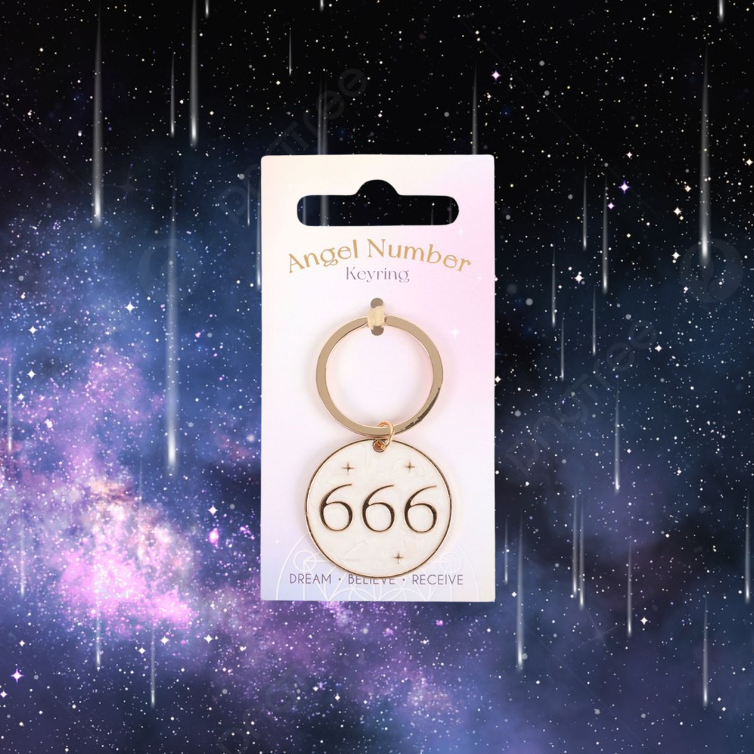 666 Angel Number Keyring