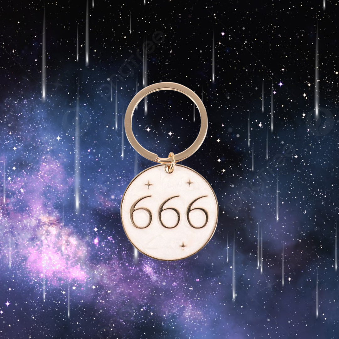 666 Angel Number Keyring