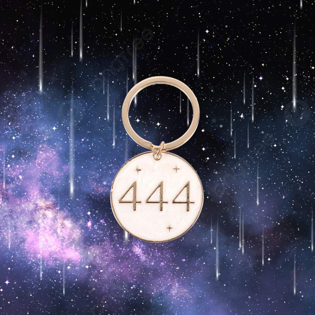 444 Angel Number Keyring