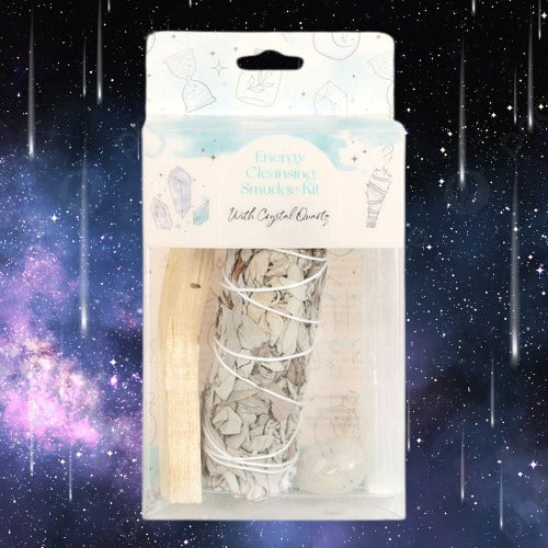 Smudge Kit with Clear Quartz Crystal