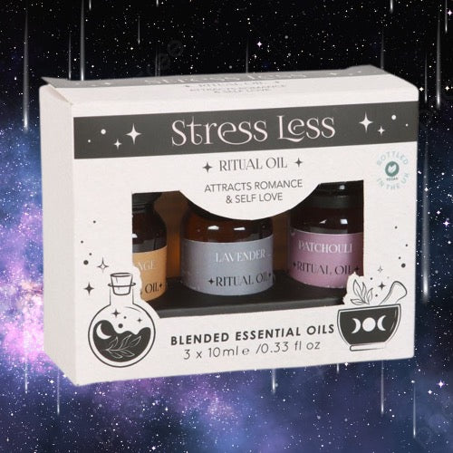 Set of 3 Stress Less Ritual Blended Essential Oils