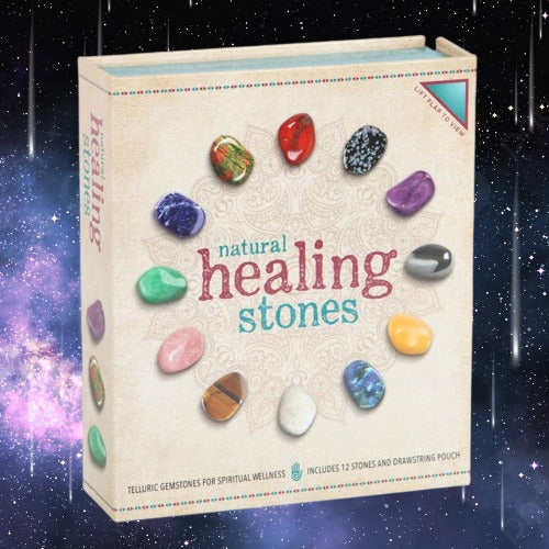Set of 12 Natural Crystal Healing Gemstones