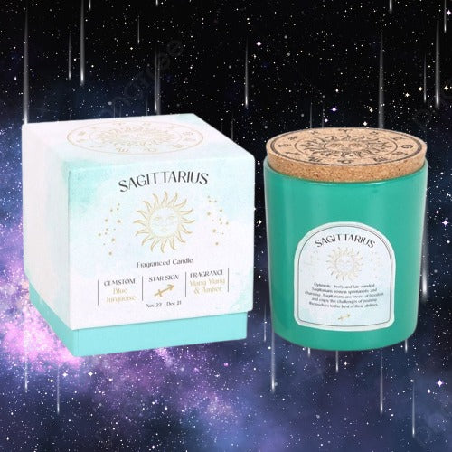 Sagittarius Ylang Ylang & Amber Gemstone Zodiac Candle