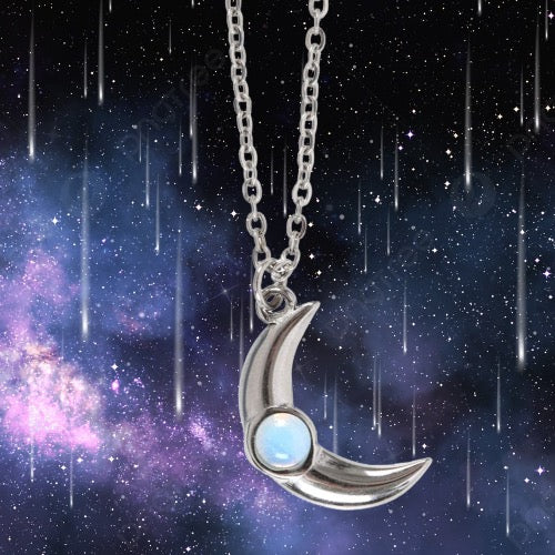 Opalite Crescent Moon Necklace Card