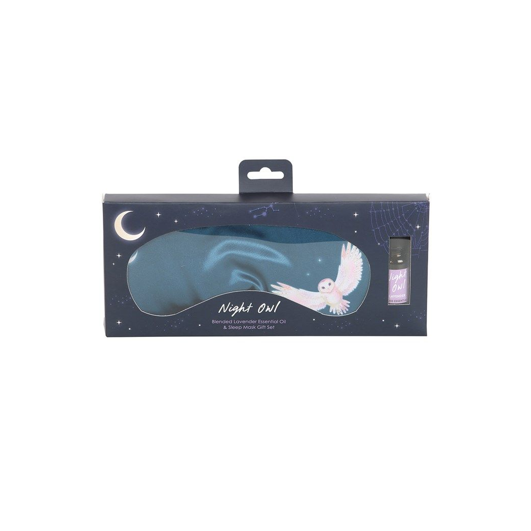 Night Owl Sleep Mask and Essential Oil Gift Set