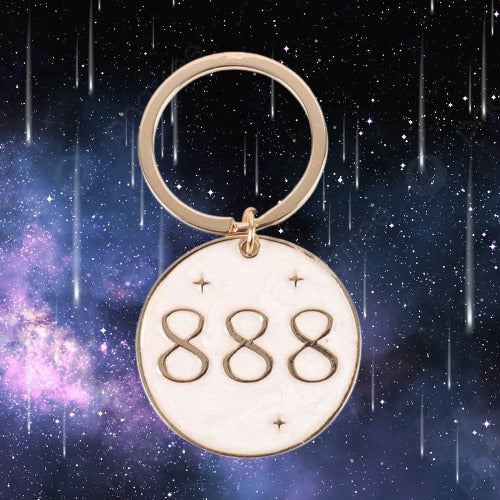 888 Angel Number Keyring