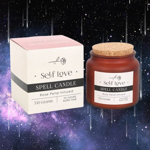 Rose Petal Infused Self Love Spell Candle