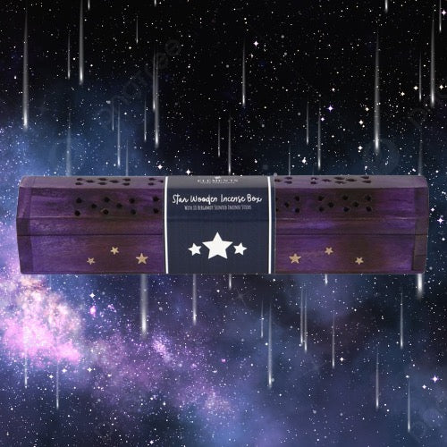 Celestial Fragrance: Star Wooden Incense Box