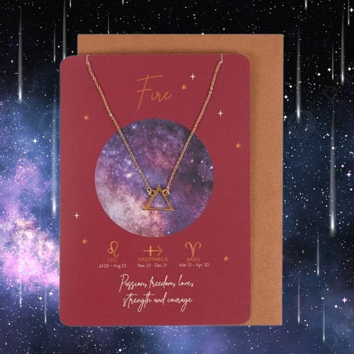 Ignite Your Style: Zodiac Necklace Card