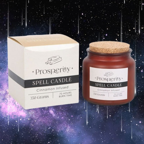 Cinnamon Infused Prosperity Spell Candle