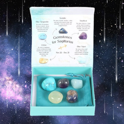 Sagittarius Crystal Tumblestone Set