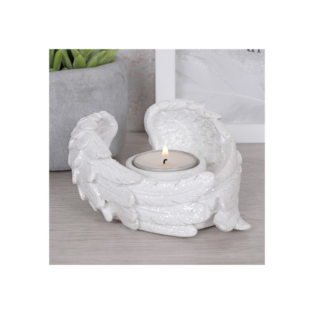 Glimmering Angel's Touch: Glitter Candle Holder